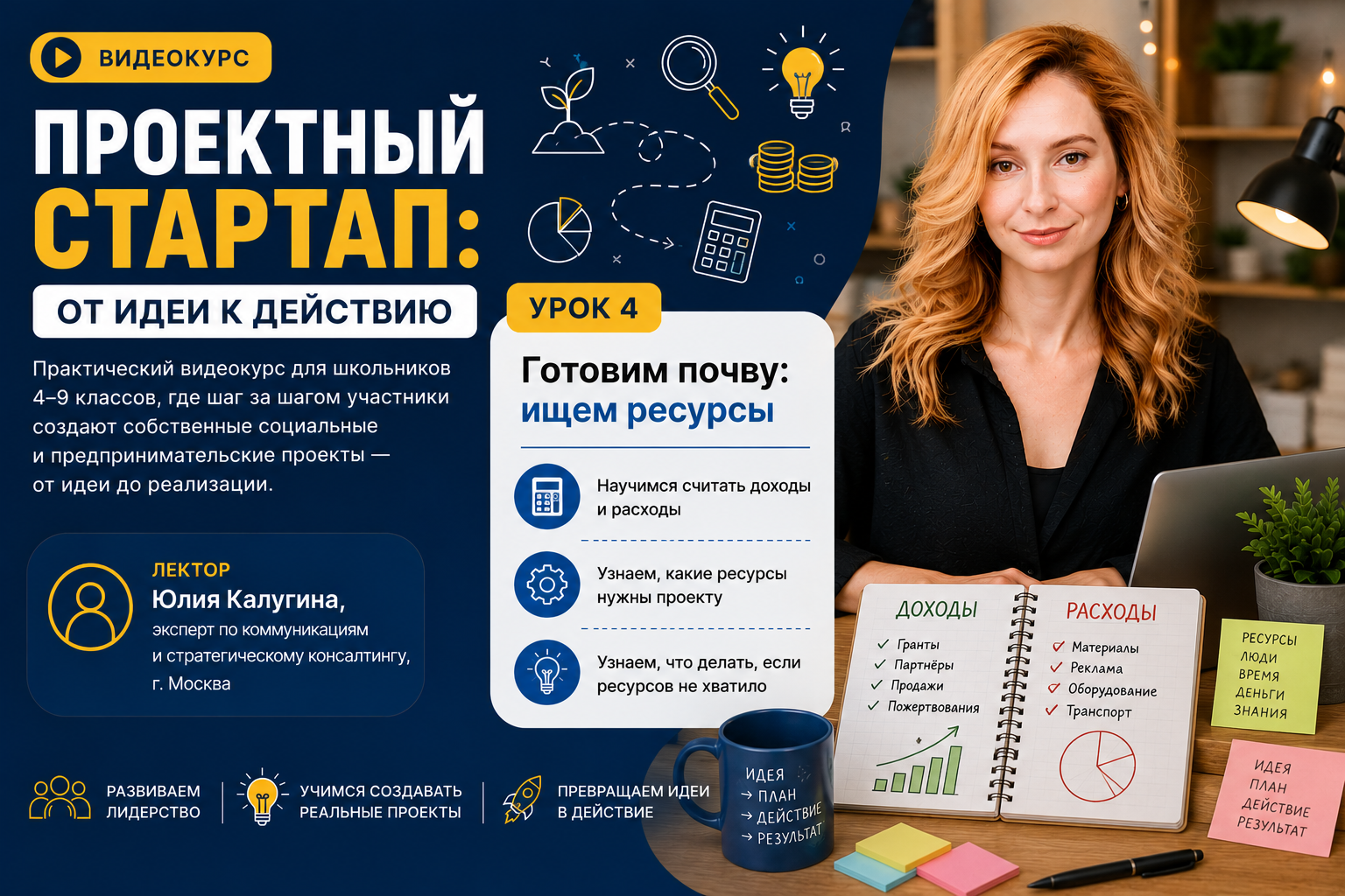 Видеокурс «Проектный стартап: от идеи к действию» теперь доступен онлайн